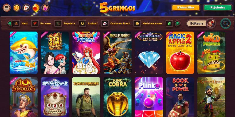 Quels sont les jeux les plus prisés sur casino en ligne Suisse ?